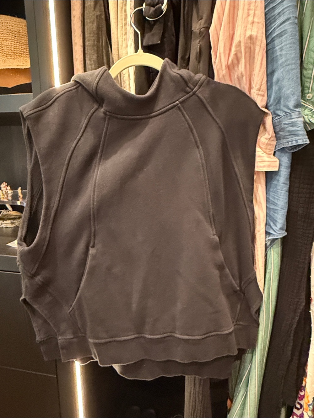 Lululemon no sleeve cotton scuba hoodie Size M/L